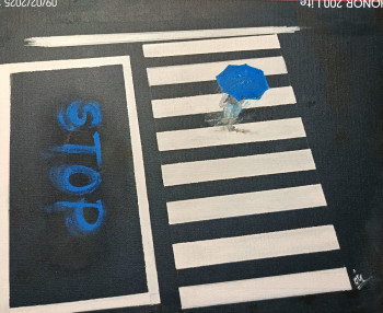 Œuvre contemporaine nommée « Azul/Blanco s/n 2 », Réalisée par ANTONIO CERON
