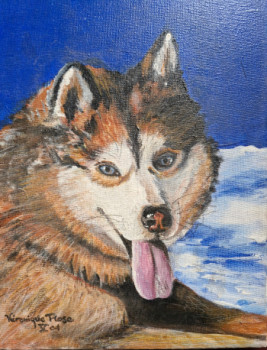 Œuvre contemporaine nommée « Husky », Réalisée par VéRONIQUE ROSE