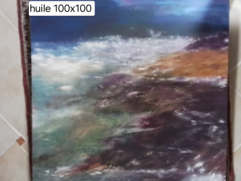 Œuvre contemporaine nommée « L’océan déchaîné », Réalisée par BONVARLET