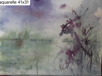 Œuvre contemporaine nommée « Fleurs dans le flou », Réalisée par BONVARLET