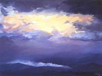 Œuvre contemporaine nommée « Ciel de patagonie », Réalisée par MARIE CHRISTINE TALLONE