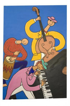 Œuvre contemporaine nommée « Jazz Trio », Réalisée par STEF