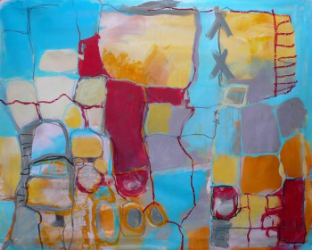 Œuvre contemporaine nommée « Fragments rouges », Réalisée par MARIE-ESTHER BARYGA