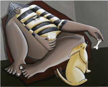 Œuvre contemporaine nommée « PRESSION ET DEPRESSION », Réalisée par NATHALIE MOLIN