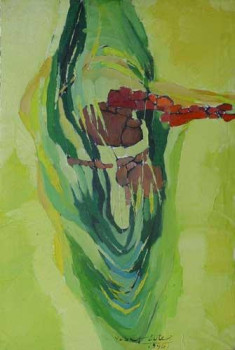 Œuvre contemporaine nommée « Peinture à l'huile 41 », Réalisée par YOSEF LULE