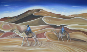 Œuvre contemporaine nommée « Mirages sahariens 1 », Réalisée par ABERNARDO