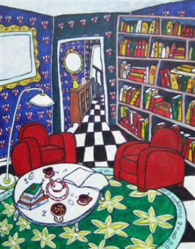 Œuvre contemporaine nommée « La bibliothèque », Réalisée par RENé-CLAUDE MIGAUD