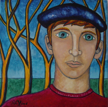 Œuvre contemporaine nommée « L'homme au béret », Réalisée par STEPHANE CUNY