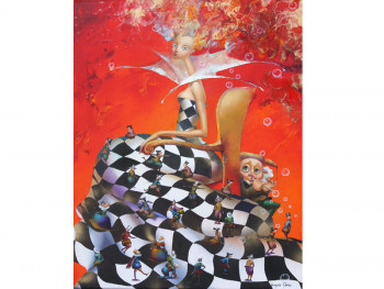 Œuvre contemporaine nommée « La reine des échecs », Réalisée par OXANA YAMBYKH
