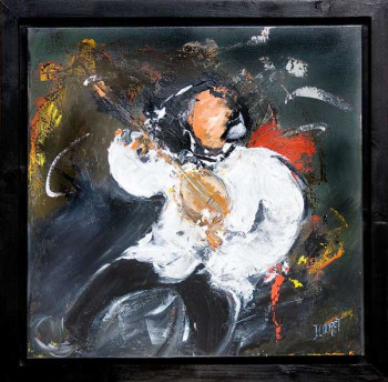 Œuvre contemporaine nommée « le bandjo », Réalisée par JOSIANE COURET