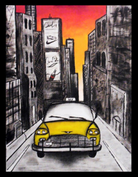 Œuvre contemporaine nommée « Taxi city », Réalisée par SOLENNE TREINS