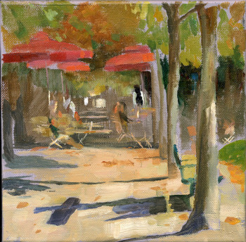 Œuvre contemporaine nommée « Café aux Tuilleries », Réalisée par JILL ROLAND-GOSSELIN