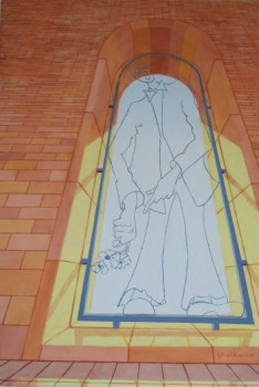 Œuvre contemporaine nommée « clown fil de fer. », Réalisée par STINCKWICH