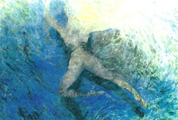 Œuvre contemporaine nommée « Danse avec Neptune », Réalisée par ADRIENNE JALBERT