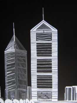 Œuvre contemporaine nommée « Emirates_twin_towers », Réalisée par FABIE
