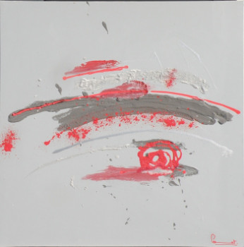 Œuvre contemporaine nommée « Vague point O rouge », Réalisée par CAROL COMMET SESSACQ