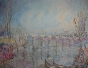 Œuvre contemporaine nommée « Gien et la Loire », Réalisée par FRANçOIS-VASSIL ANDREEFF