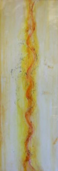 Œuvre contemporaine nommée « la colonne de feu ou la force tranquille », Réalisée par MONIQUE LELIEVRE OU EL