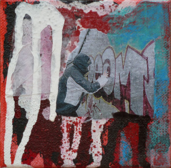 Œuvre contemporaine nommée « Le Graffeur », Réalisée par BONNEAU-MARRON