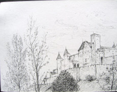 diptyquerempart-et-chateau-a-carcassonne